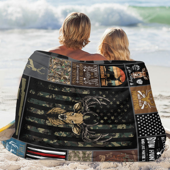 Deer Pattern Blanket Fleece Throw Blanket Super Soft Warm Gifts for Baby Girls Boys Kids Mom Grandma Room Decor