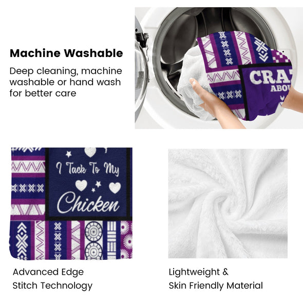 Chicken Pattern Blanket Fleece Throw Blanket Super Soft Warm Gifts for Baby Girls Boys Kids Mom Grandma Room Decor