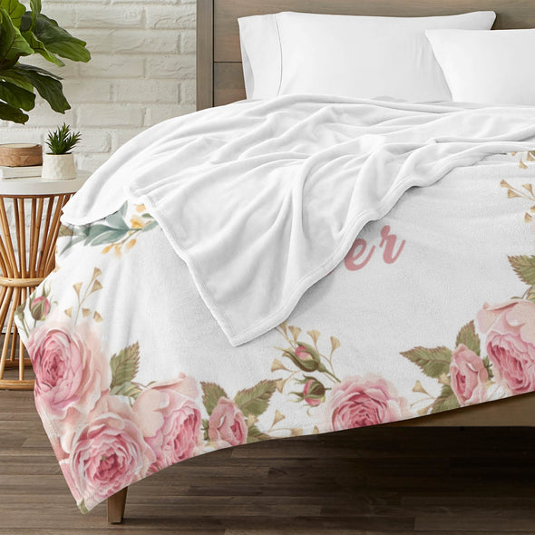 Deer Pattern Blanket Fleece Throw Blanket Super Soft Warm Gifts for Baby Girls Boys Kids Mom Grandma Room Decor