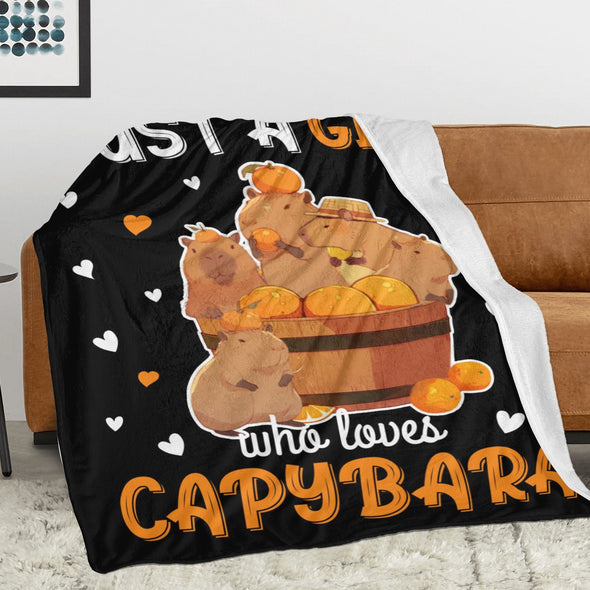 Capybara Pattern Blanket Fleece Throw Blanket Super Soft Warm Gifts for Baby Girls Boys Kids Mom Grandma Room Decor