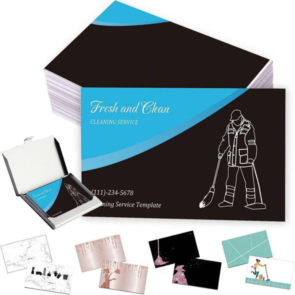 Custom Business Cards with Your Logo 100 Pcs, Personalized Printed Photo/Text Cards Small Business