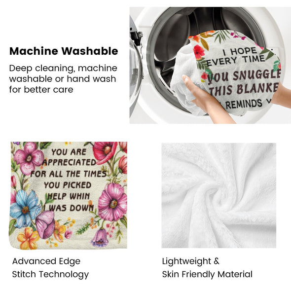 Mom Blanket Gifts for Mother's Day Christmas Birthday Throw from Daughter Son