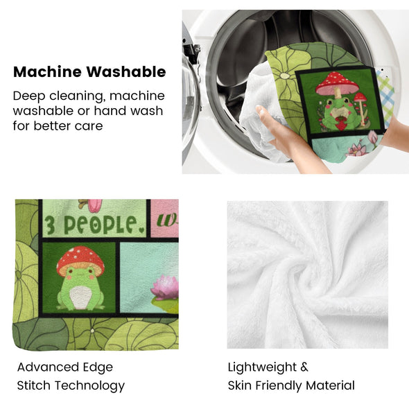 Frog Pattern Blanket Fleece Throw Blanket Super Soft Warm Gifts for Baby Girls Boys Kids Mom Grandma Room Decor