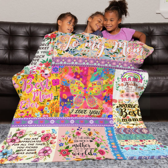 Mom Blanket Gifts for Mother's Day Christmas Birthday Throw from Daughter Son