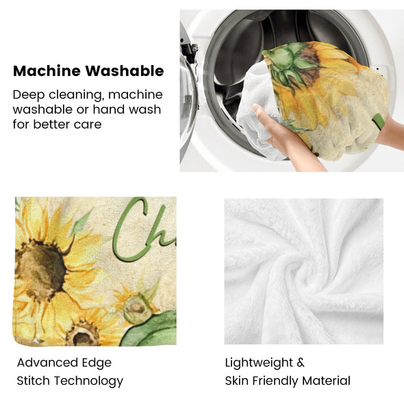 Sunflower Blanket Fleece Throw Blanket Super Soft Warm Gifts for Baby Girls Boys Kids Mom Grandma Room Decor