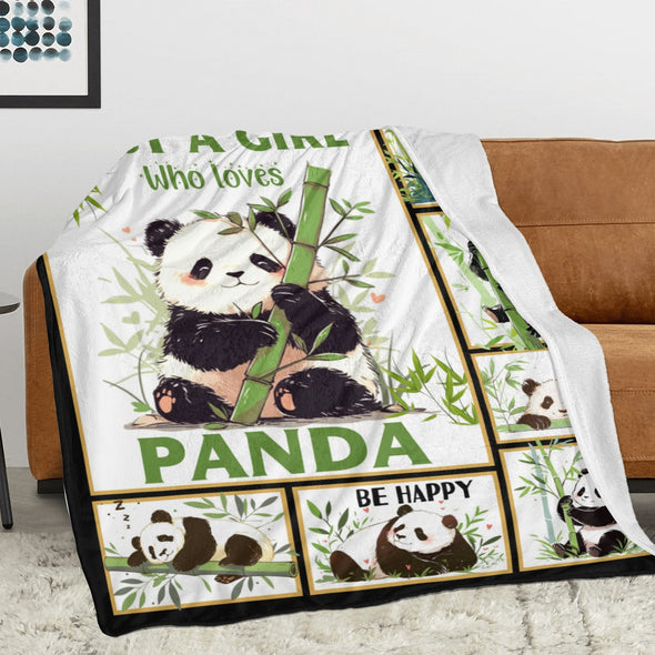 Panda Pattern Blanket Fleece Throw Blanket Super Soft Warm Gifts for Baby Girls Boys Kids Mom Grandma Room Decor
