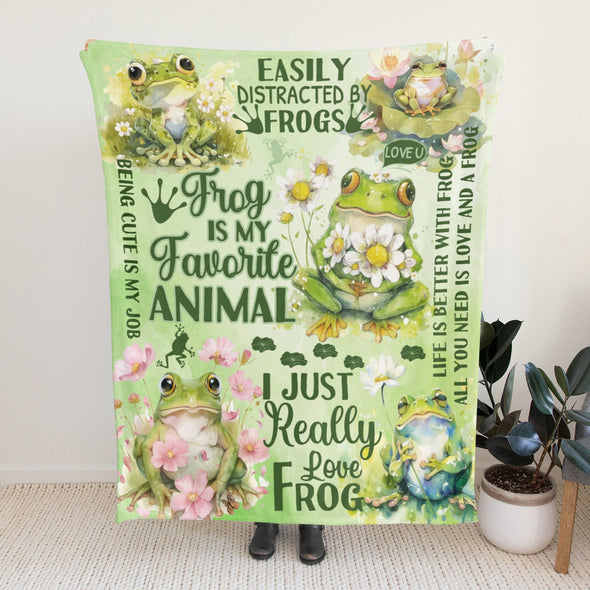 Frog Pattern Blanket Fleece Throw Blanket Super Soft Warm Gifts for Baby Girls Boys Kids Mom Grandma Room Decor