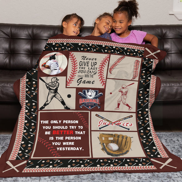 Baseball Pattern Blanket Fleece Throw Blanket Super Soft Warm Gifts for Baby Girls Boys Kids Mom Grandma Room Decor