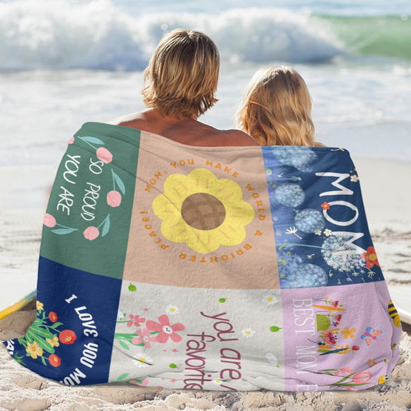 Mom Blanket Gifts for Mother's Day Christmas Birthday Throw from Daughter Son