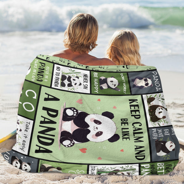 Panda Pattern Blanket Fleece Throw Blanket Super Soft Warm Gifts for Baby Girls Boys Kids Mom Grandma Room Decor