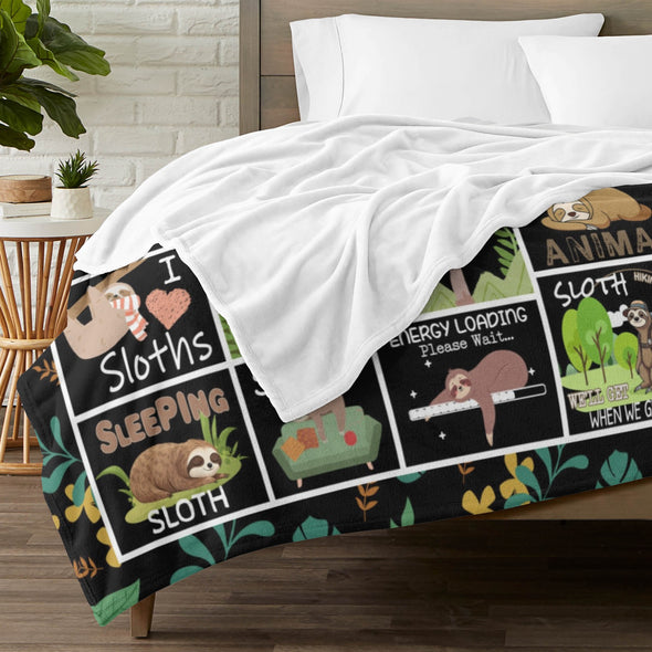 Sloth Blanket Gifts for Women Girls, Cozy Soft Sloths Throw Blanket for Men Kids Boys Christmas Birthday