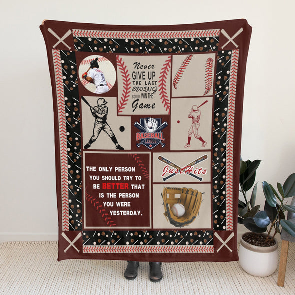 Baseball Pattern Blanket Fleece Throw Blanket Super Soft Warm Gifts for Baby Girls Boys Kids Mom Grandma Room Decor