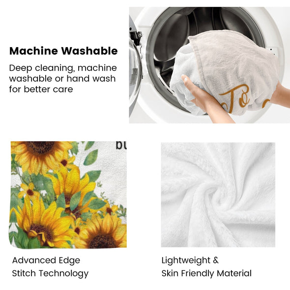 Sunflower Blanket Fleece Throw Blanket Super Soft Warm Gifts for Baby Girls Boys Kids Mom Grandma Room Decor