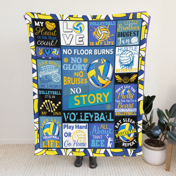 Volleyball Pattern Blanket Fleece Throw Blanket Super Soft Warm Gifts for Baby Girls Boys Kids Mom Grandma Room Decor