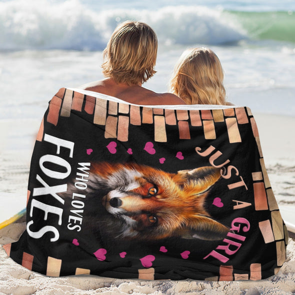 Fox Pattern Blanket Fleece Throw Blanket Super Soft Warm Gifts for Baby Girls Boys Kids Mom Grandma Room Decor