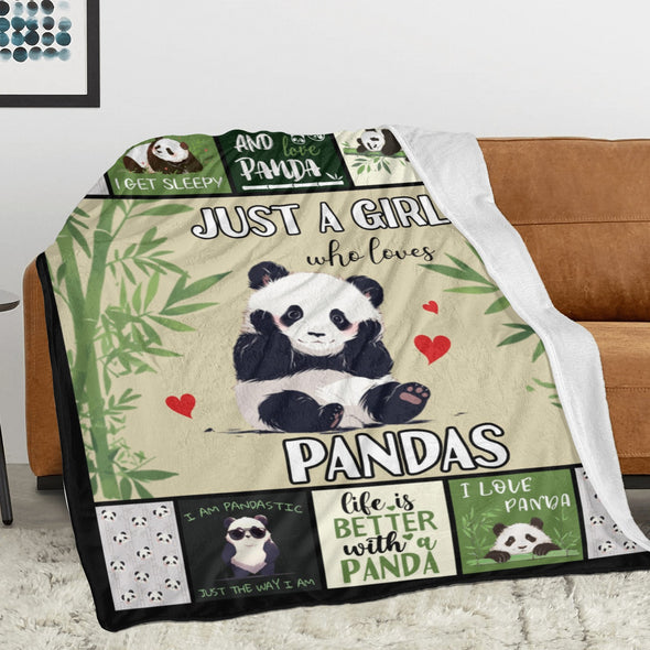 Panda Pattern Blanket Fleece Throw Blanket Super Soft Warm Gifts for Baby Girls Boys Kids Mom Grandma Room Decor