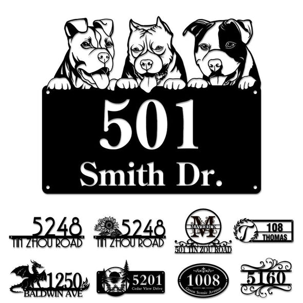 Custom Metal House Door Numbers Personalized Street Address Signs Mailbox Plaque for Outside Garden Housewarming Gift