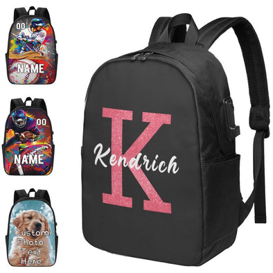 Custom Backpack with Name Personalized Travel Bag Customize for Adults Kids Boy Girl Men Women Camping Casual