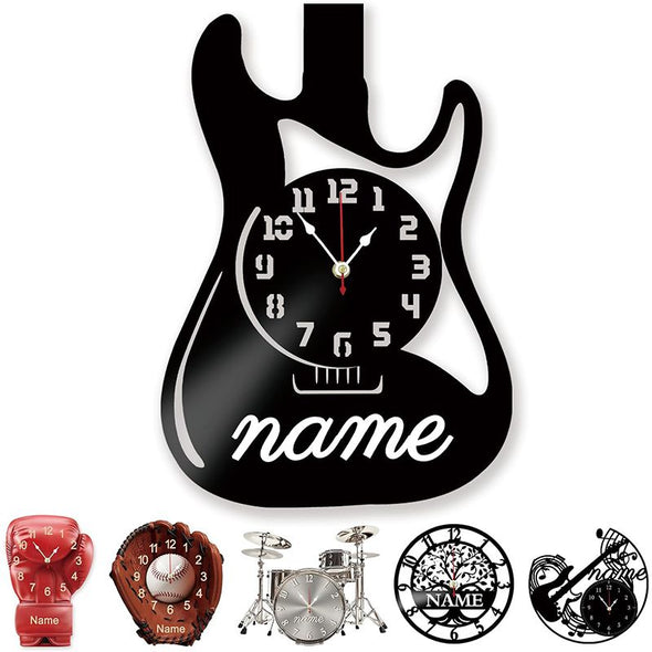 Personalized Clock with Name, Custom Metal Clock for Home Decoration Music Classroom Living Room Birthday Christmas