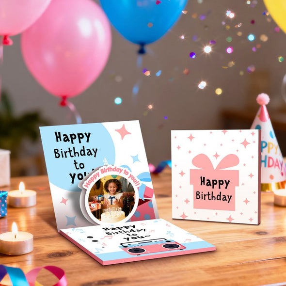 Custom Musical Greeting Cards with Personalized Photo Music Christmas Birthdays Valentine's Day and Weddings Gift for Family Friends and Couples