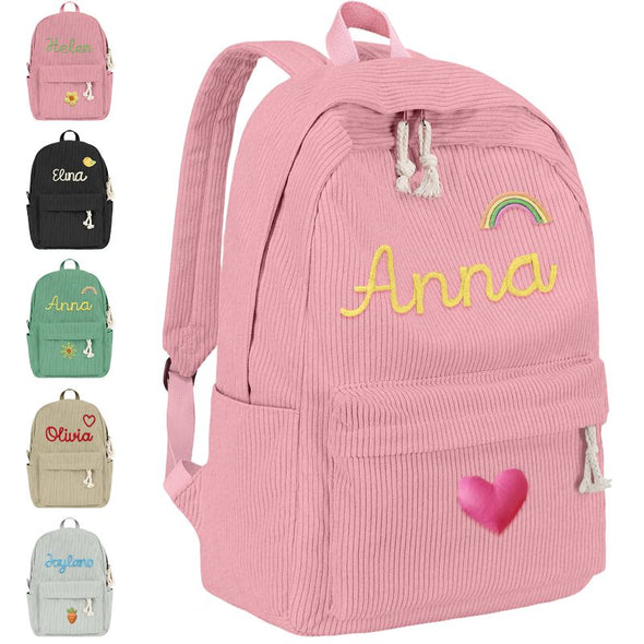 Custom Backpack with Name Personalized School Bookbag Bulk Customize for Kids Boy Girl Travel Camping Casual