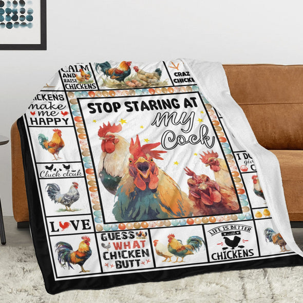 Chicken Pattern Blanket Fleece Throw Blanket Super Soft Warm Gifts for Baby Girls Boys Kids Mom Grandma Room Decor