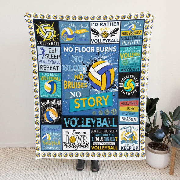 Volleyball Pattern Blanket Fleece Throw Blanket Super Soft Warm Gifts for Baby Girls Boys Kids Mom Grandma Room Decor