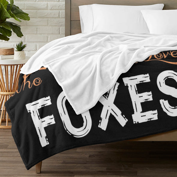 Fox Pattern Blanket Fleece Throw Blanket Super Soft Warm Gifts for Baby Girls Boys Kids Mom Grandma Room Decor