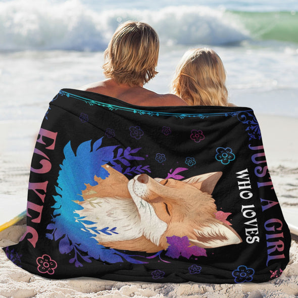 Fox Pattern Blanket Fleece Throw Blanket Super Soft Warm Gifts for Baby Girls Boys Kids Mom Grandma Room Decor