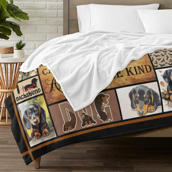 Dachshund Pattern Blanket Fleece Throw Blanket Super Soft Warm Gifts for Baby Girls Boys Kids Mom Grandma Room Decor