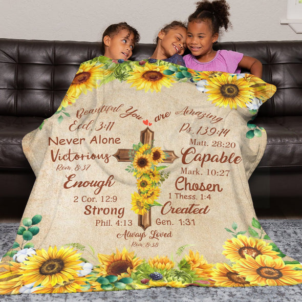 Sunflower Blanket Fleece Throw Blanket Super Soft Warm Gifts for Baby Girls Boys Kids Mom Grandma Room Decor