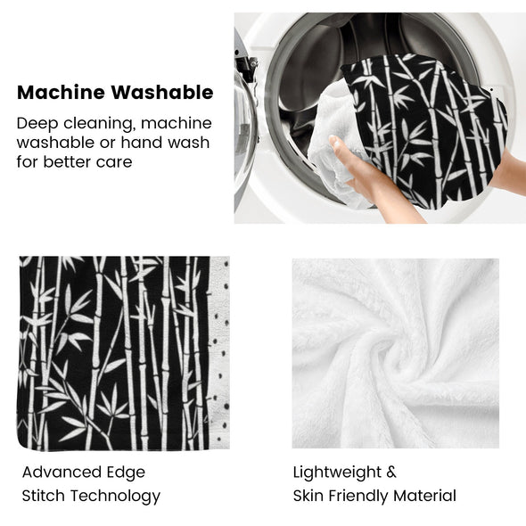 Panda Pattern Blanket Fleece Throw Blanket Super Soft Warm Gifts for Baby Girls Boys Kids Mom Grandma Room Decor