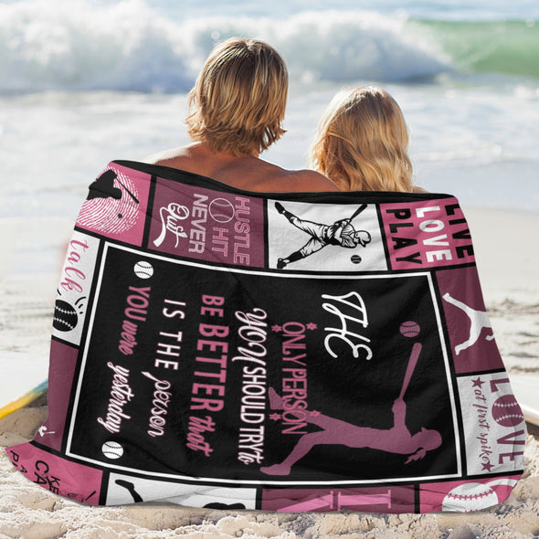 Baseball Pattern Blanket Fleece Throw Blanket Super Soft Warm Gifts for Baby Girls Boys Kids Mom Grandma Room Decor
