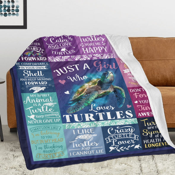 Turtle Pattern Blanket Fleece Throw Blanket Super Soft Warm Gifts for Baby Girls Boys Kids Mom Grandma Room Decor