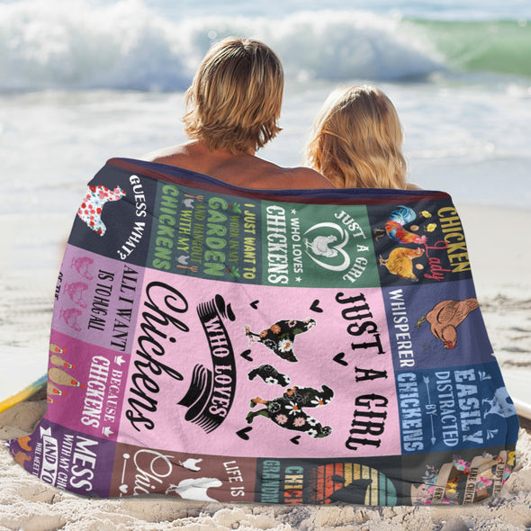 Chicken Pattern Blanket Fleece Throw Blanket Super Soft Warm Gifts for Baby Girls Boys Kids Mom Grandma Room Decor