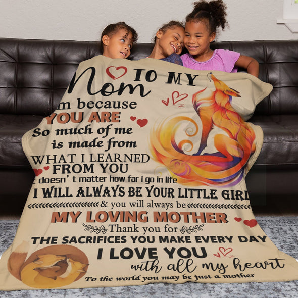 Fox Pattern Blanket Fleece Throw Blanket Super Soft Warm Gifts for Baby Girls Boys Kids Mom Grandma Room Decor