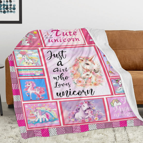 Unicorn Throw Blanket Super Soft Warm Cozy Fuzzy Plush Blanket Gifts for Girls Boys Kids Room Decor
