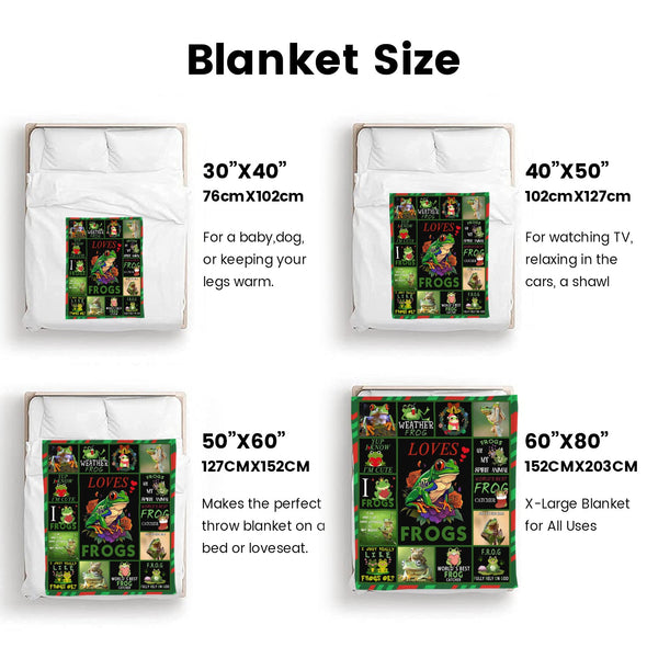 Frog Pattern Blanket Fleece Throw Blanket Super Soft Warm Gifts for Baby Girls Boys Kids Mom Grandma Room Decor