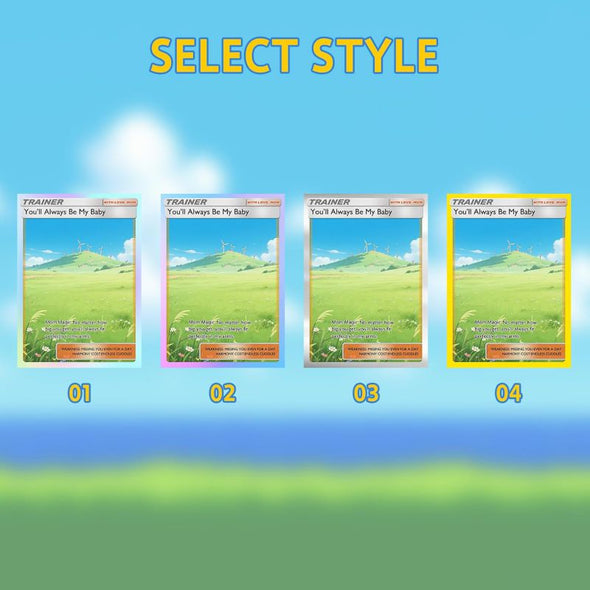 Personalized Poke Card with Photo Name Text Custom Poke Portriat Card Customized Trainer or Character Cards for Birthday