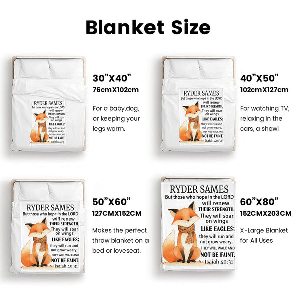 Fox Pattern Blanket Fleece Throw Blanket Super Soft Warm Gifts for Baby Girls Boys Kids Mom Grandma Room Decor