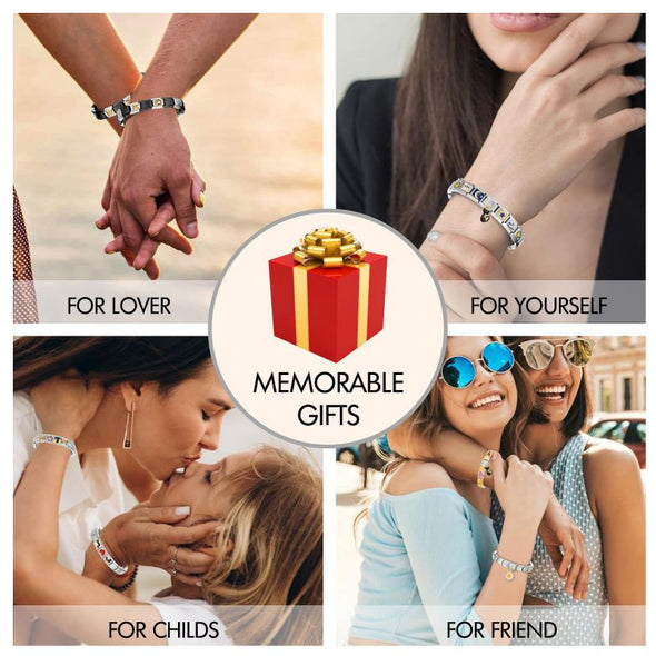 Custom Italian Charm Bracelet, Personalized Charms in 100+ Designs, Stainless Steel Adjustable Link Bracelet for Women/Men