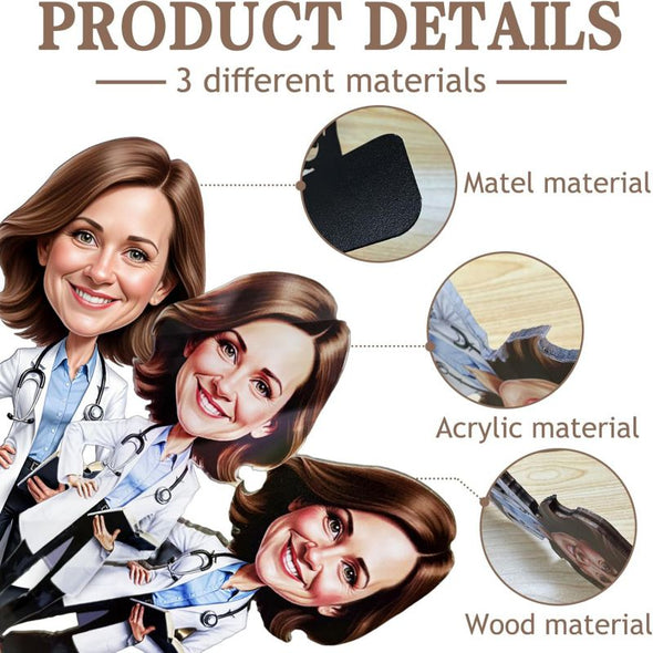 Personalized Miniature Figurines Custom Photo Cartoon Portrait Sculpture with Various Occupations Gifts for Birthday Christmas