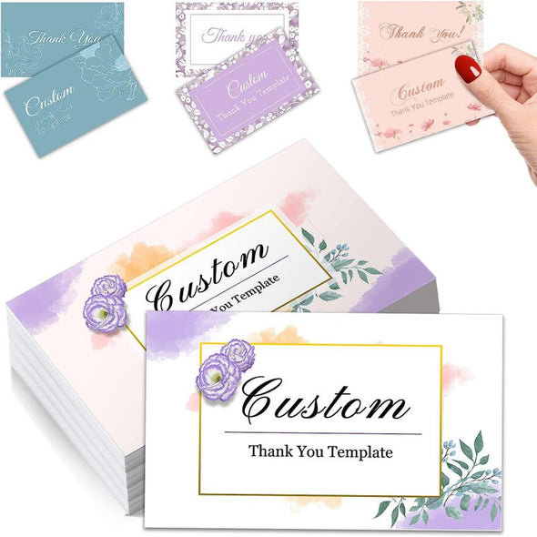 Custom Business Cards 100Pcs, Personalized Cards with Logo Picture for Small Business