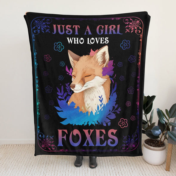 Fox Pattern Blanket Fleece Throw Blanket Super Soft Warm Gifts for Baby Girls Boys Kids Mom Grandma Room Decor