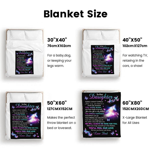 Unicorn Throw Blanket Super Soft Warm Cozy Fuzzy Plush Blanket Gifts for Girls Boys Kids Room Decor
