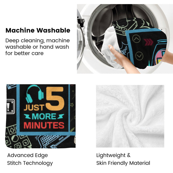 Gamer Blanket Fleece Throw Blanket Super Soft Warm Gifts for Baby Girls Boys Kids Mom Grandma Room Decor