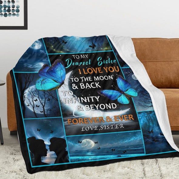 Sister Blanket Gifts, Throw Blankets Gift for Mothers Day, Christmas, Happy Birthday Gifts, Sisters Graduation Gifts Ideas for Women