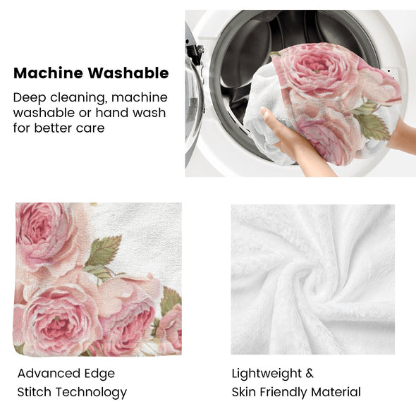 Deer Pattern Blanket Fleece Throw Blanket Super Soft Warm Gifts for Baby Girls Boys Kids Mom Grandma Room Decor