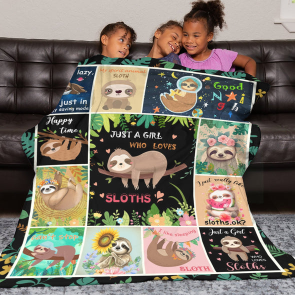 Sloth Blanket Gifts for Women Girls, Cozy Soft Sloths Throw Blanket for Men Kids Boys Christmas Birthday