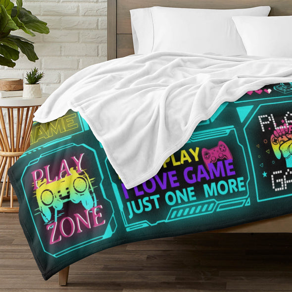 Gamer Blanket Fleece Throw Blanket Super Soft Warm Gifts for Baby Girls Boys Kids Mom Grandma Room Decor